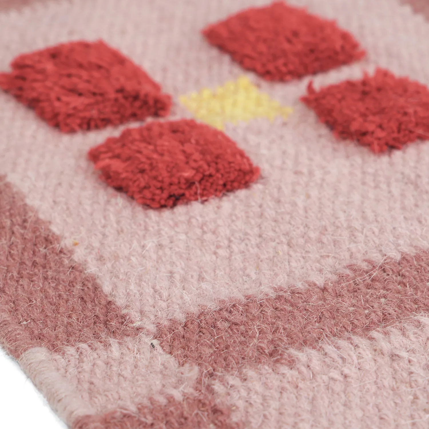 Tapete de lã - Lausanne Flatweave Tufted Premium (rosa)