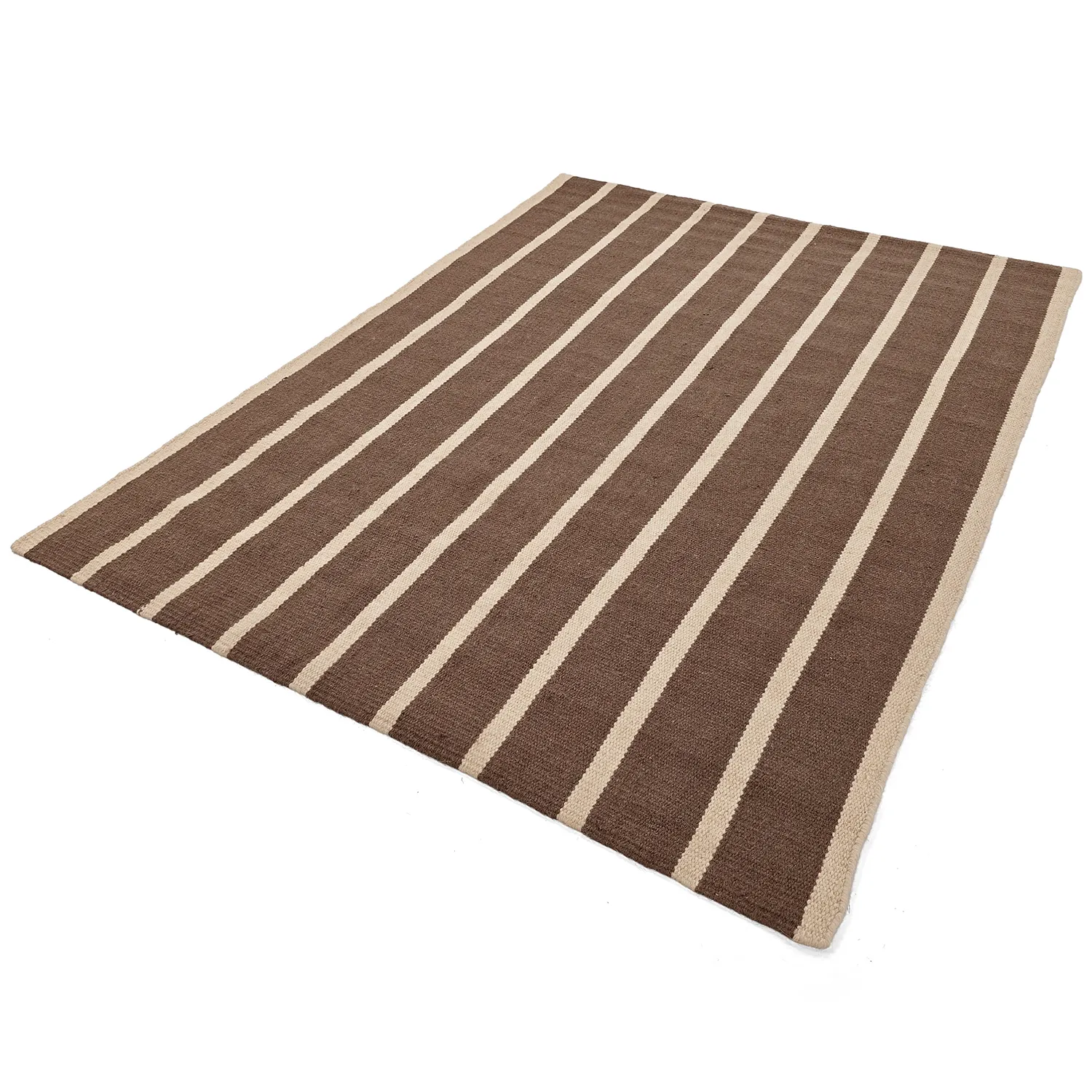 Tapete de lã - Luton (natural/taupe escuro)