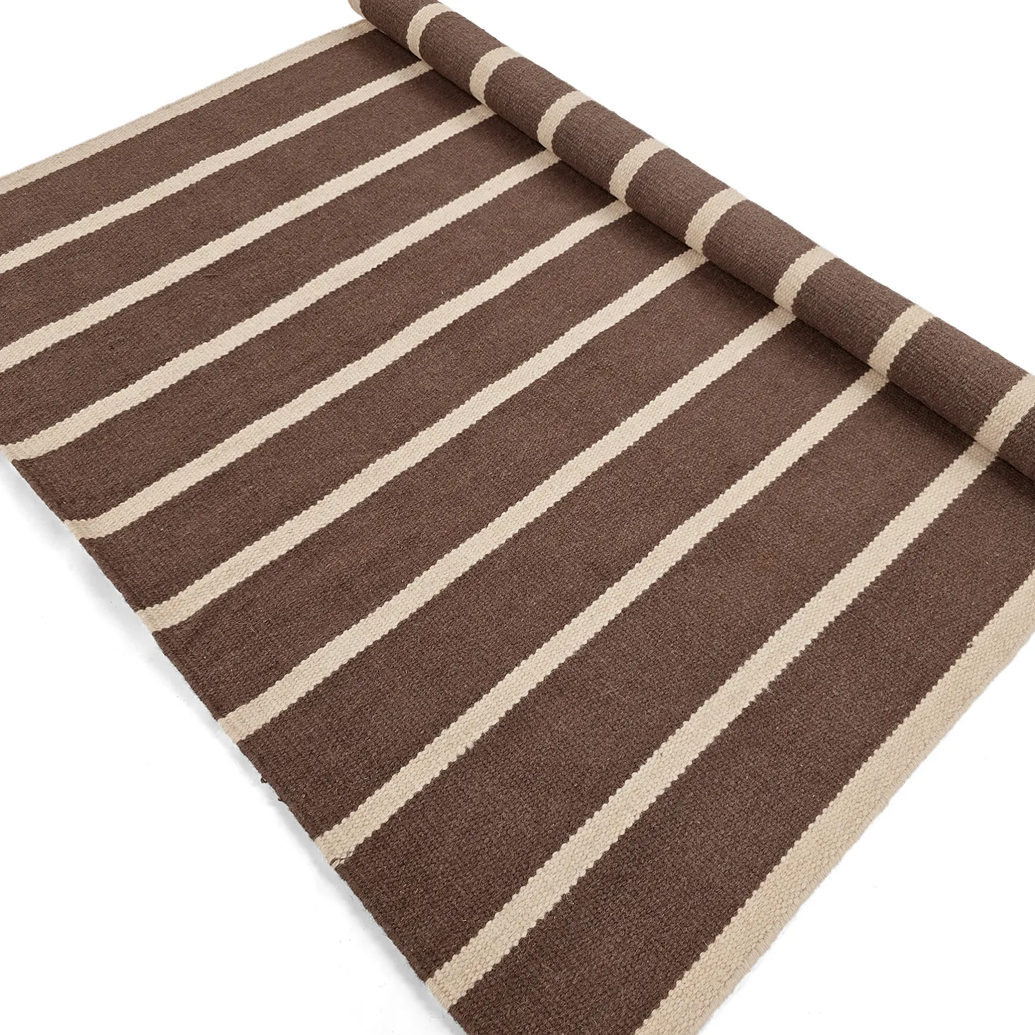 Tapete de lã - Luton (natural/taupe escuro)