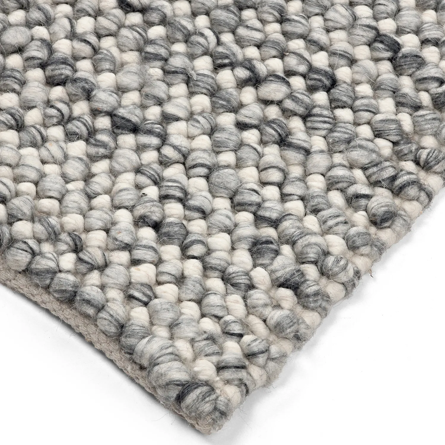 Tapete de lã - Mesra (cinza/branco)