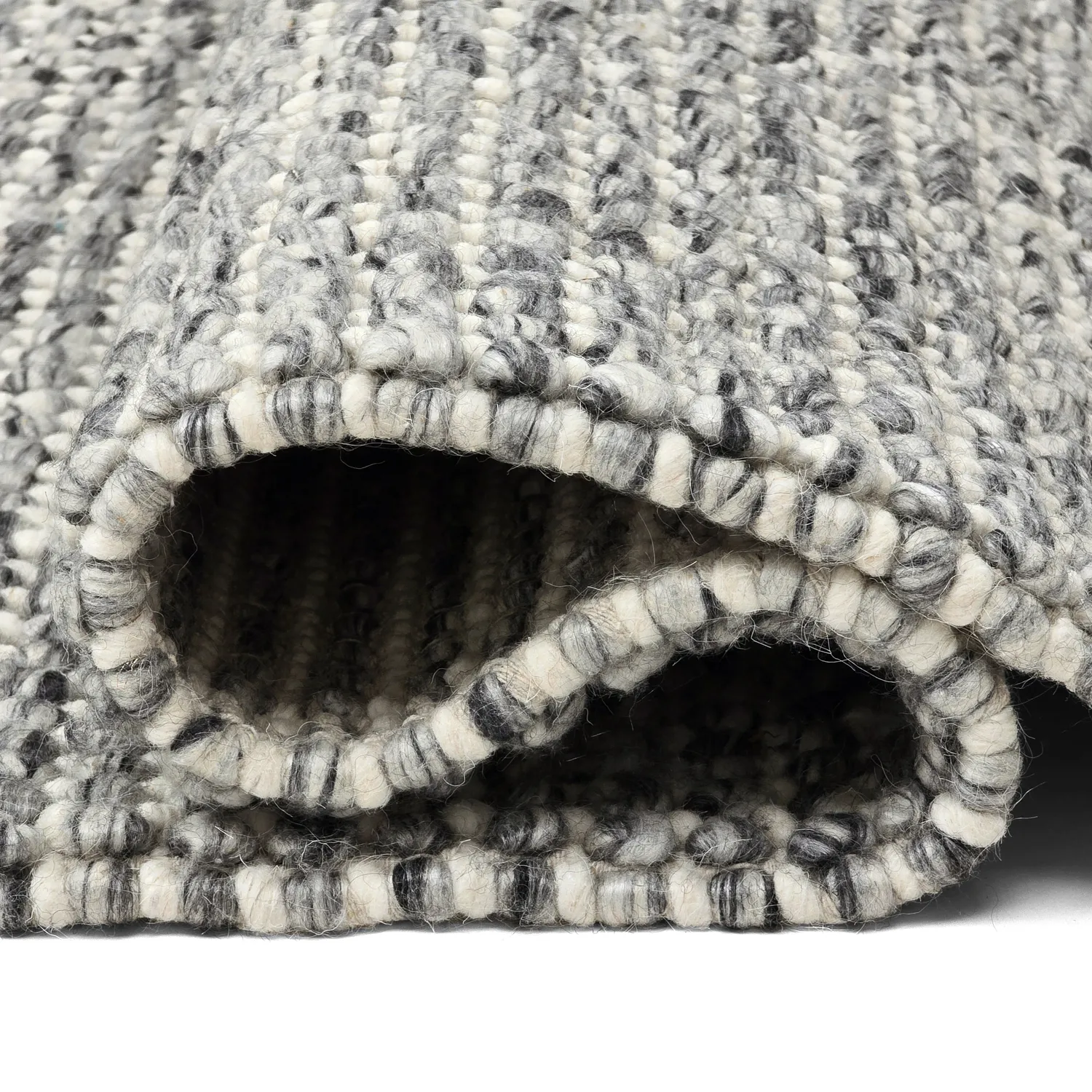 Tapete de lã - Mesra (cinza/branco)