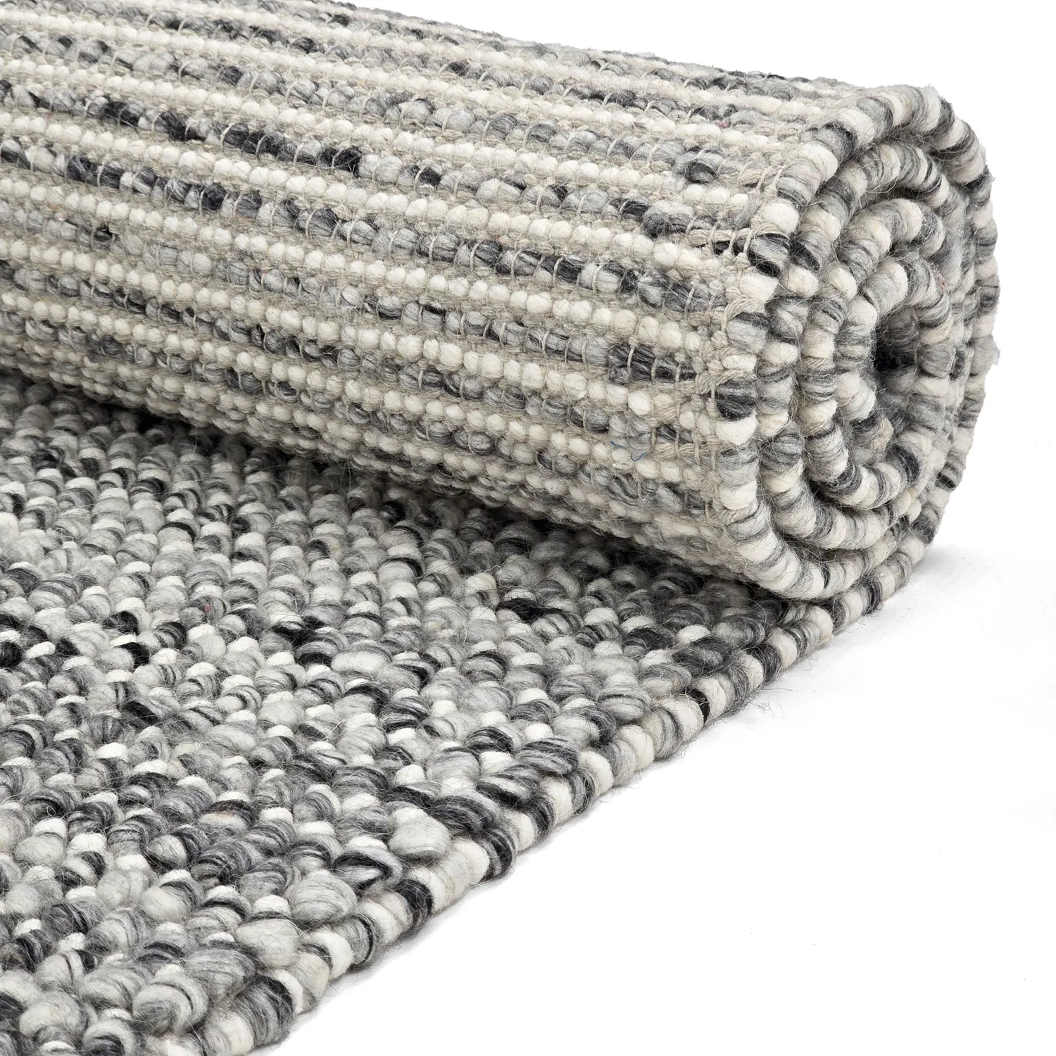 Tapete de lã - Mesra (cinza/branco)