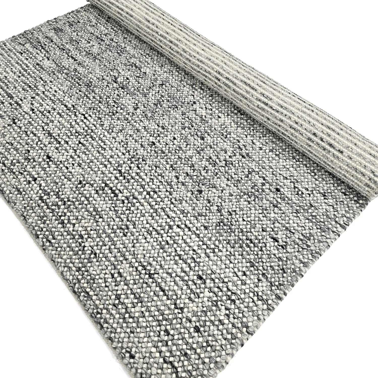 Tapete de lã - Mesra (cinza/branco)