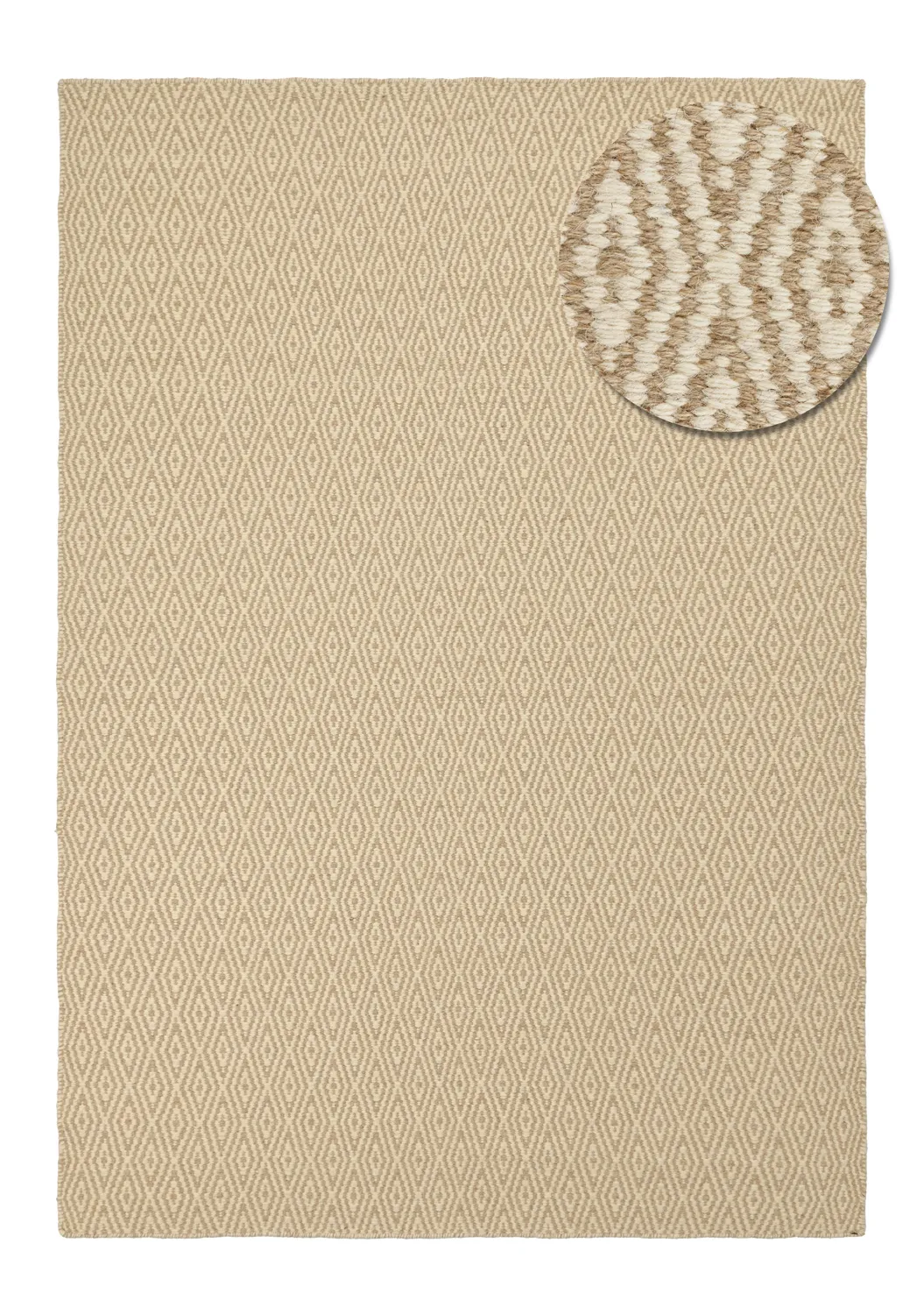 Tapete de lã - Monastir (bege/branco)