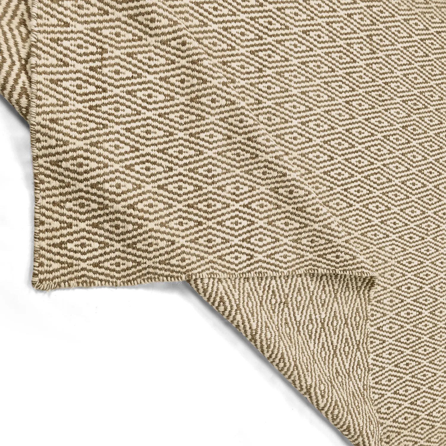 Tapete de lã - Monastir (marrom/branco)