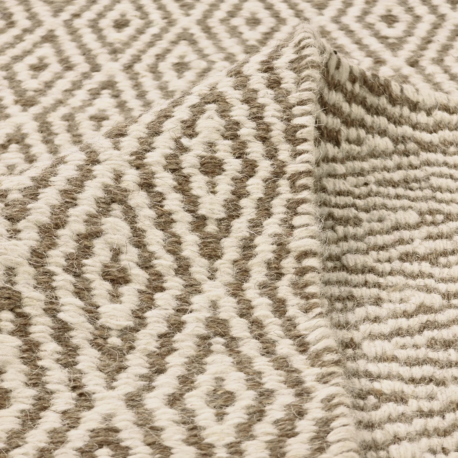 Tapete de lã - Monastir (marrom/branco)