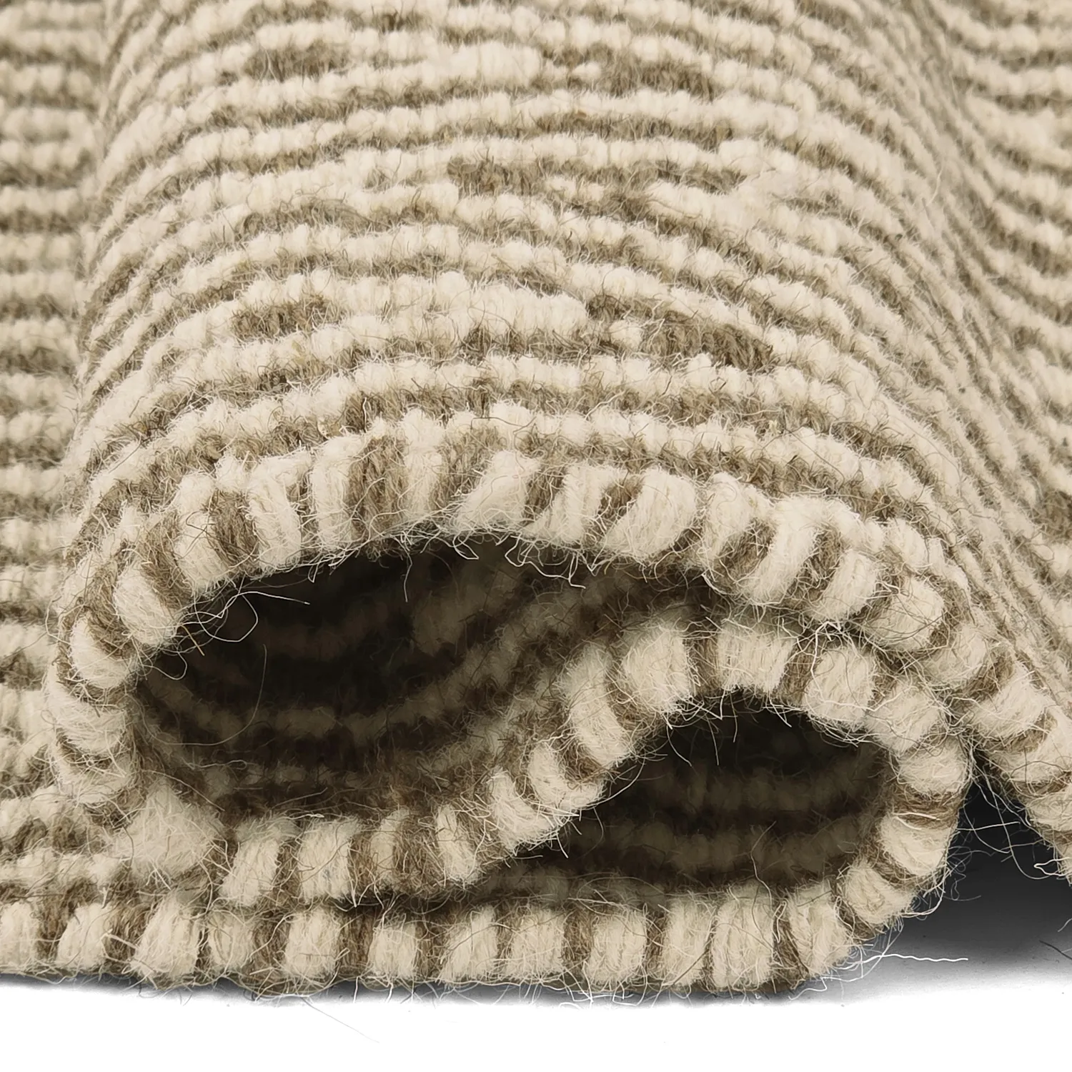 Tapete de lã - Monastir (marrom/branco)