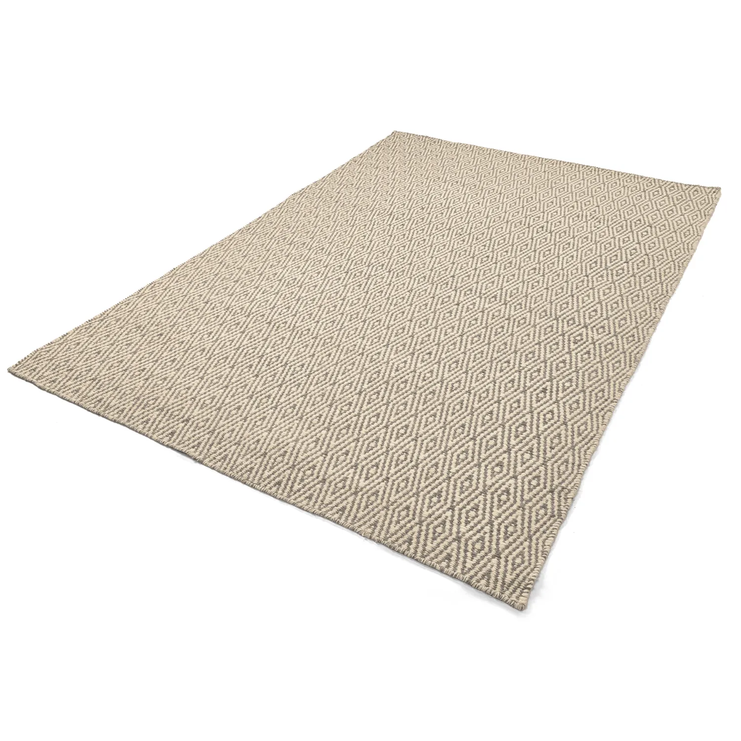 Tapete de lã - Monastir (cinza/branco)