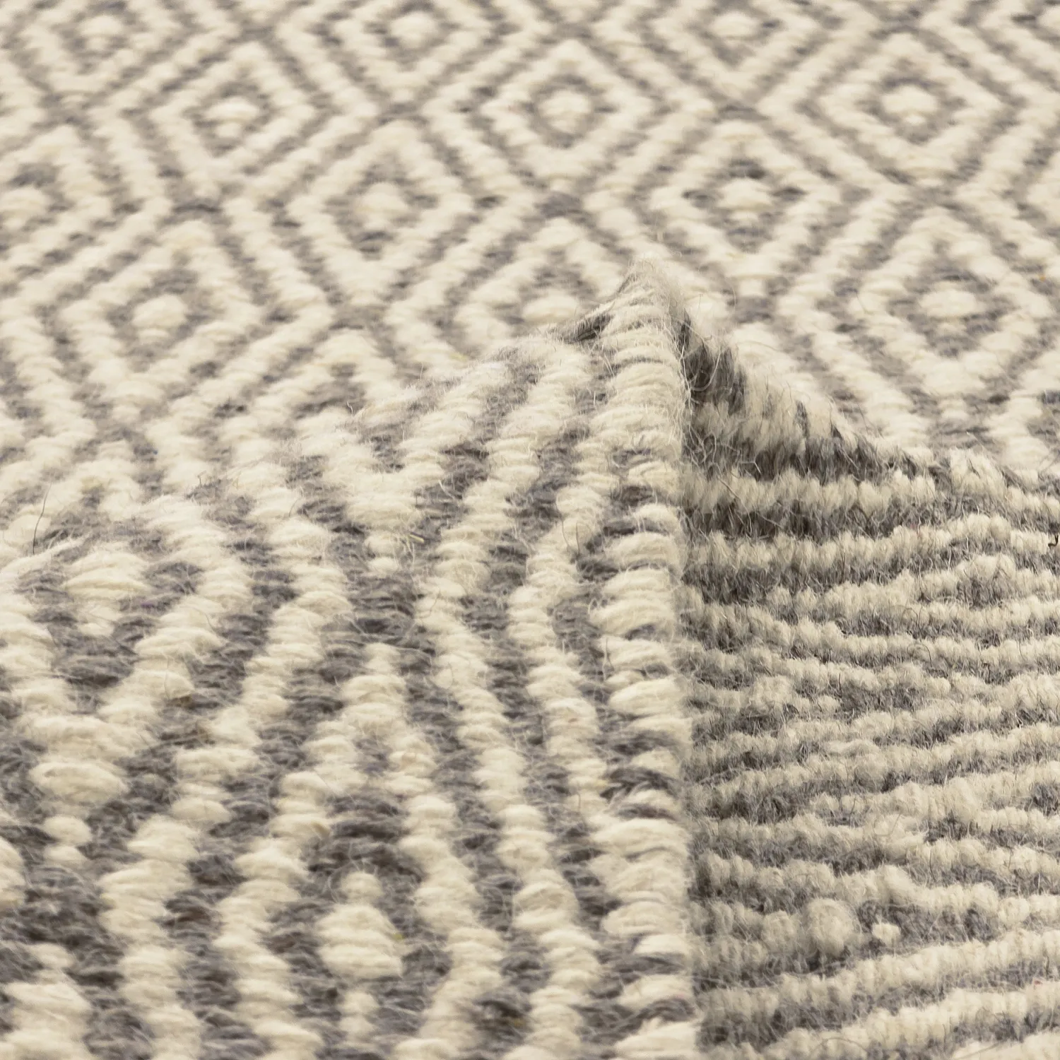 Tapete de lã - Monastir (cinza/branco)