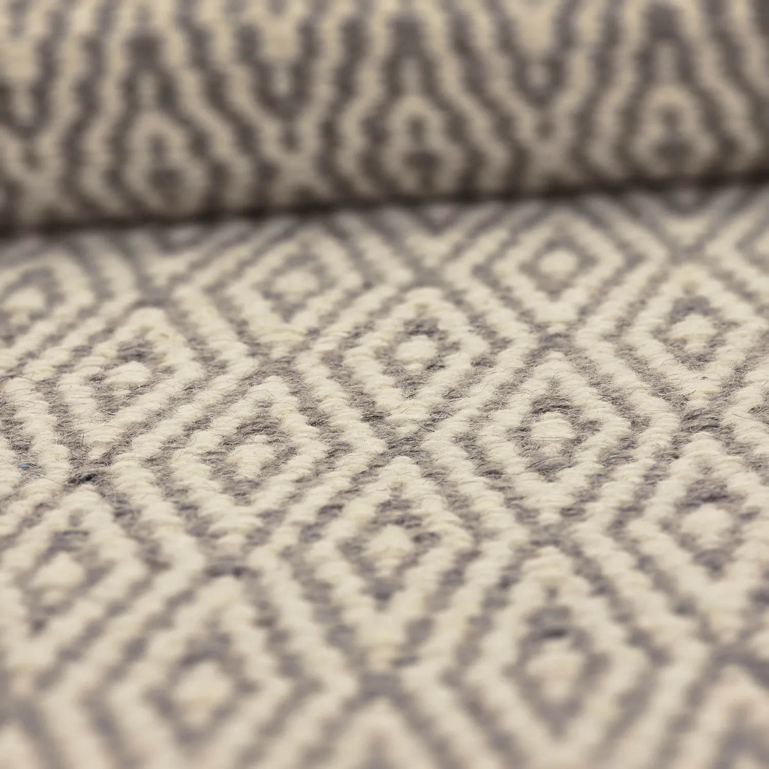 Tapete de lã - Monastir (cinza/branco)