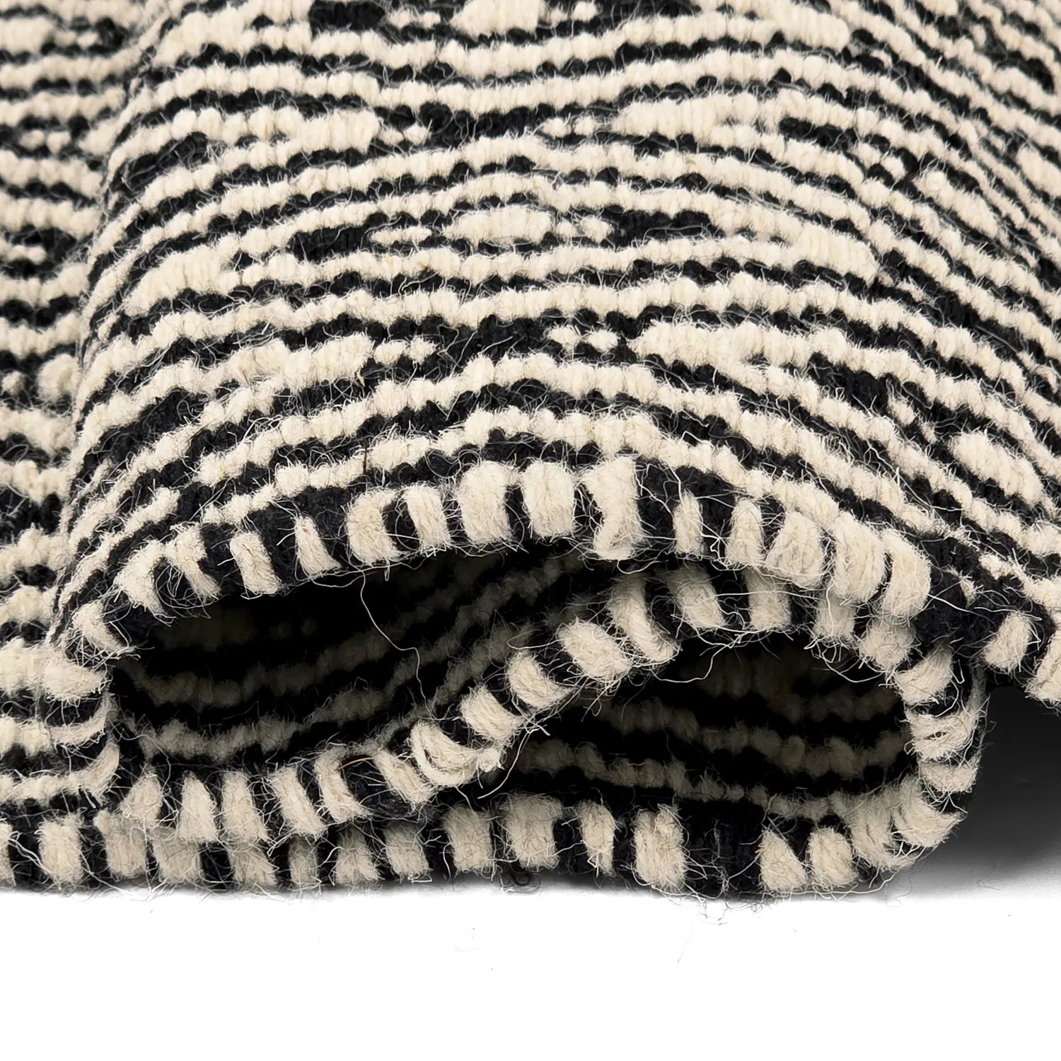 Tapete de lã - Monastir (preto/branco)