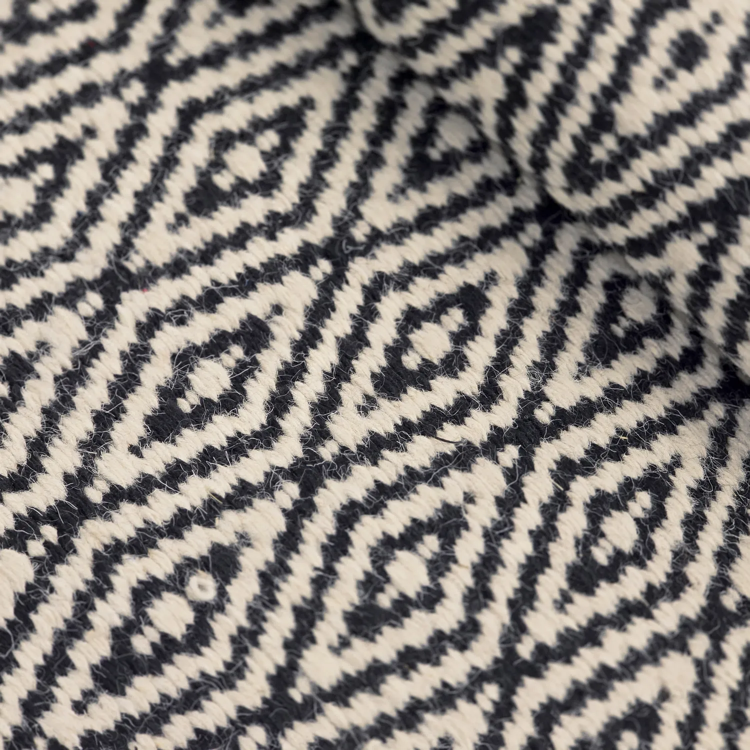 Tapete de lã - Monastir (preto/branco)