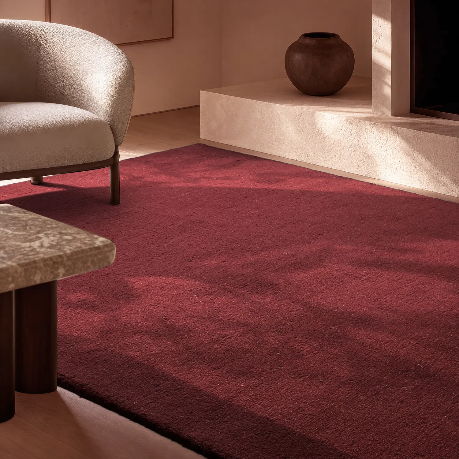 Tapete de lã - Montmartre Loop Handtufted Wool (borgonha)
