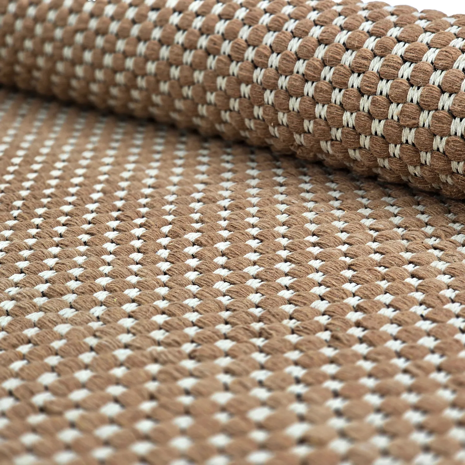 Tapete de lã - Ovelia (marrom/branco)