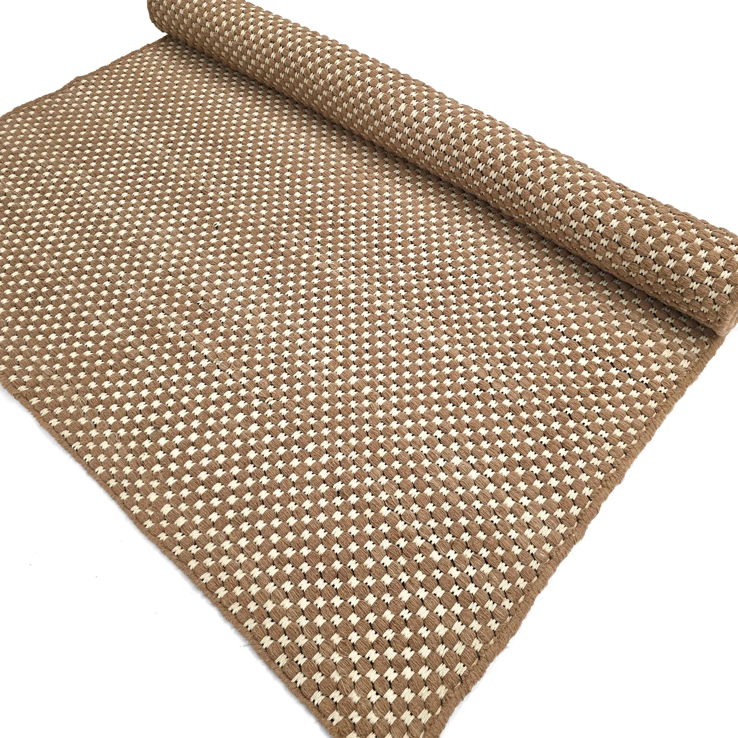 Tapete de lã - Ovelia (marrom/branco)