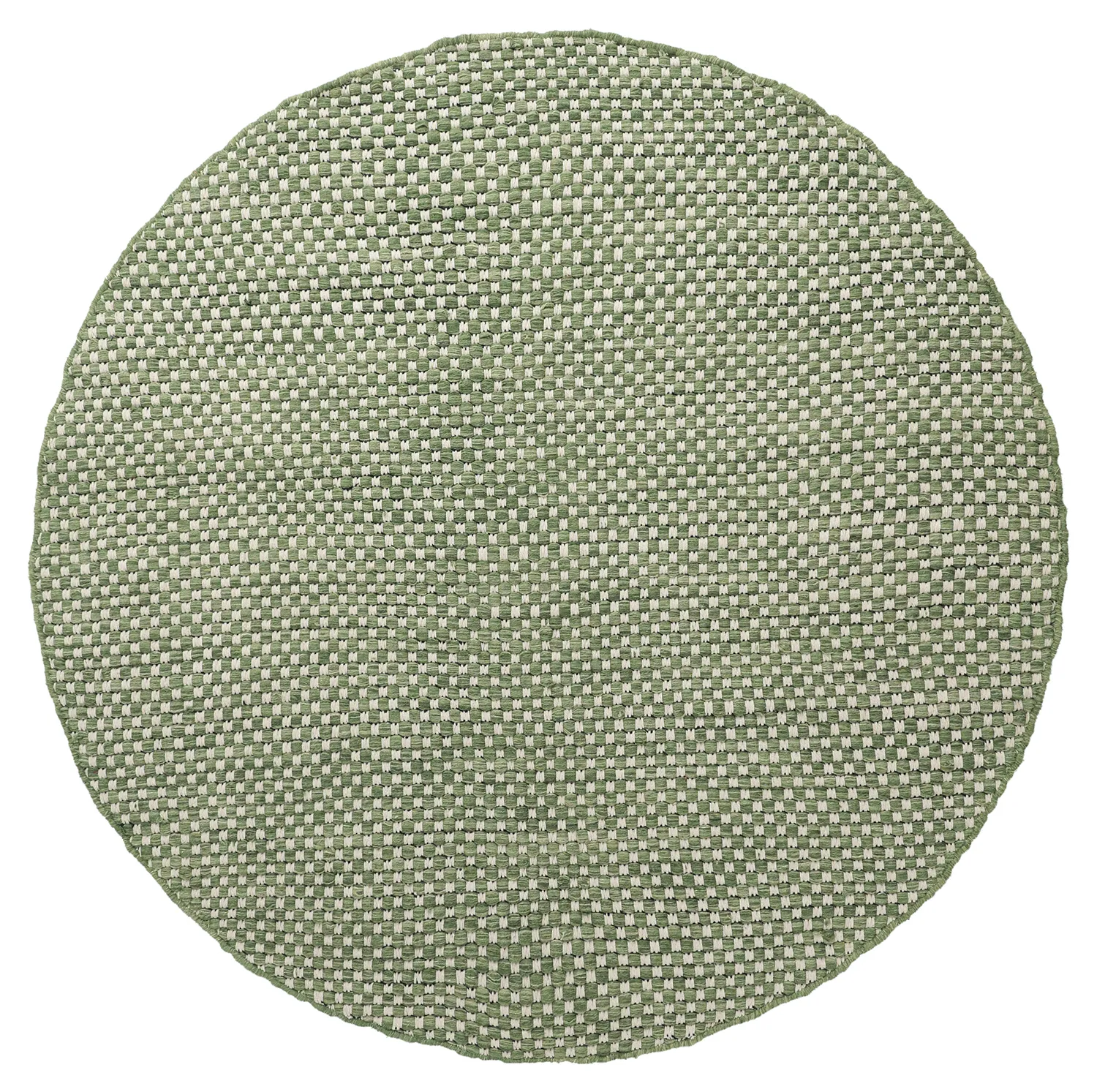 Tapete redondo - Ovelia (verde/branco)