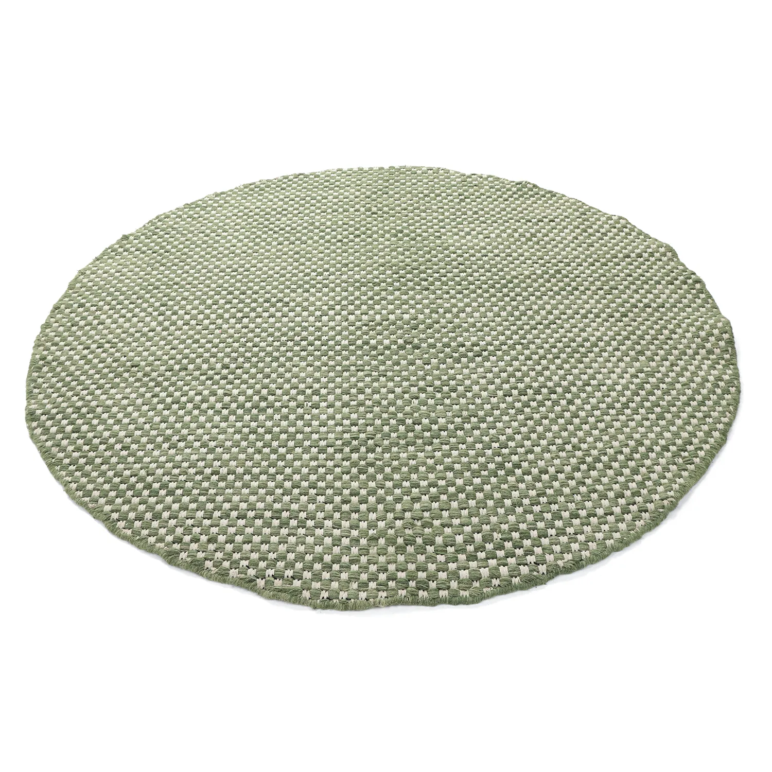 Tapete redondo - Ovelia (verde/branco)