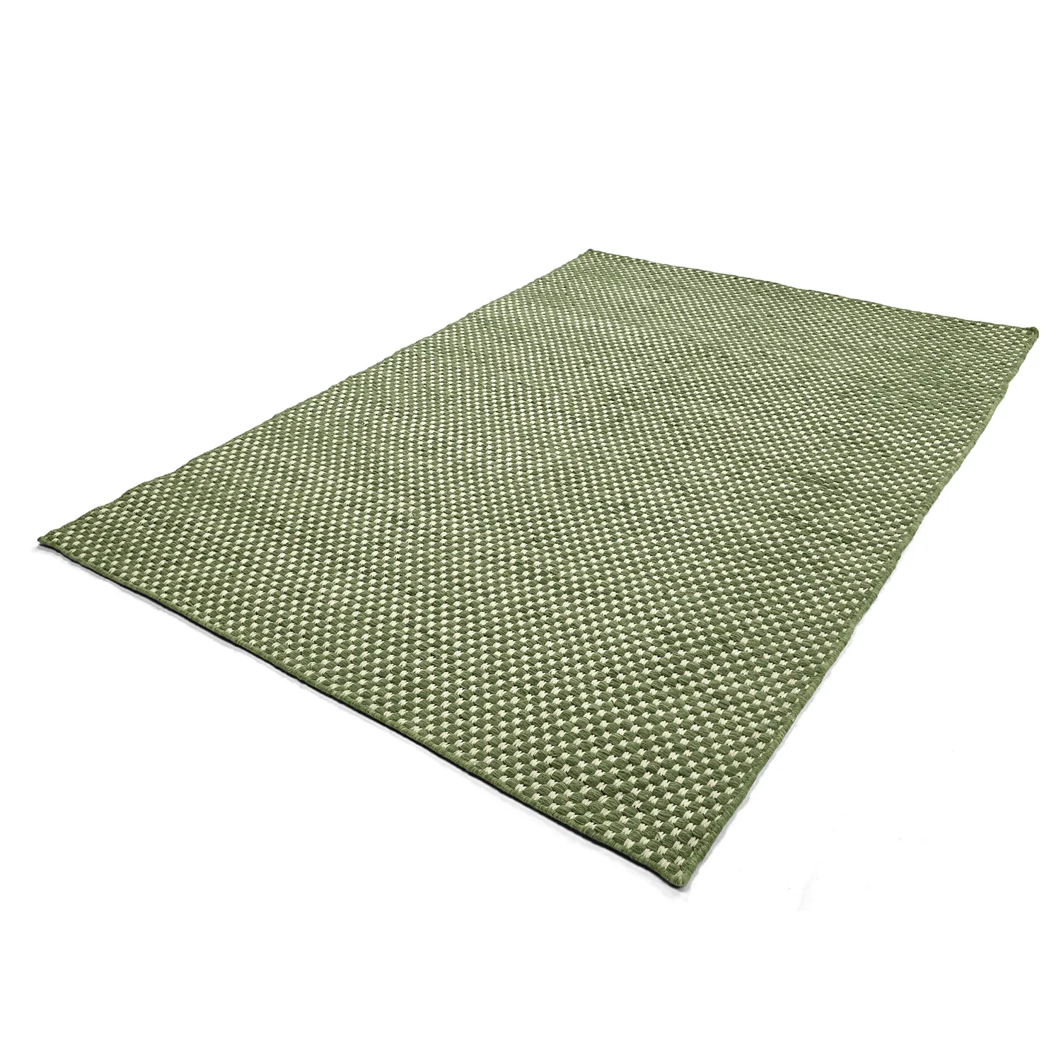 Tapete de lã - Ovelia (verde/branco)