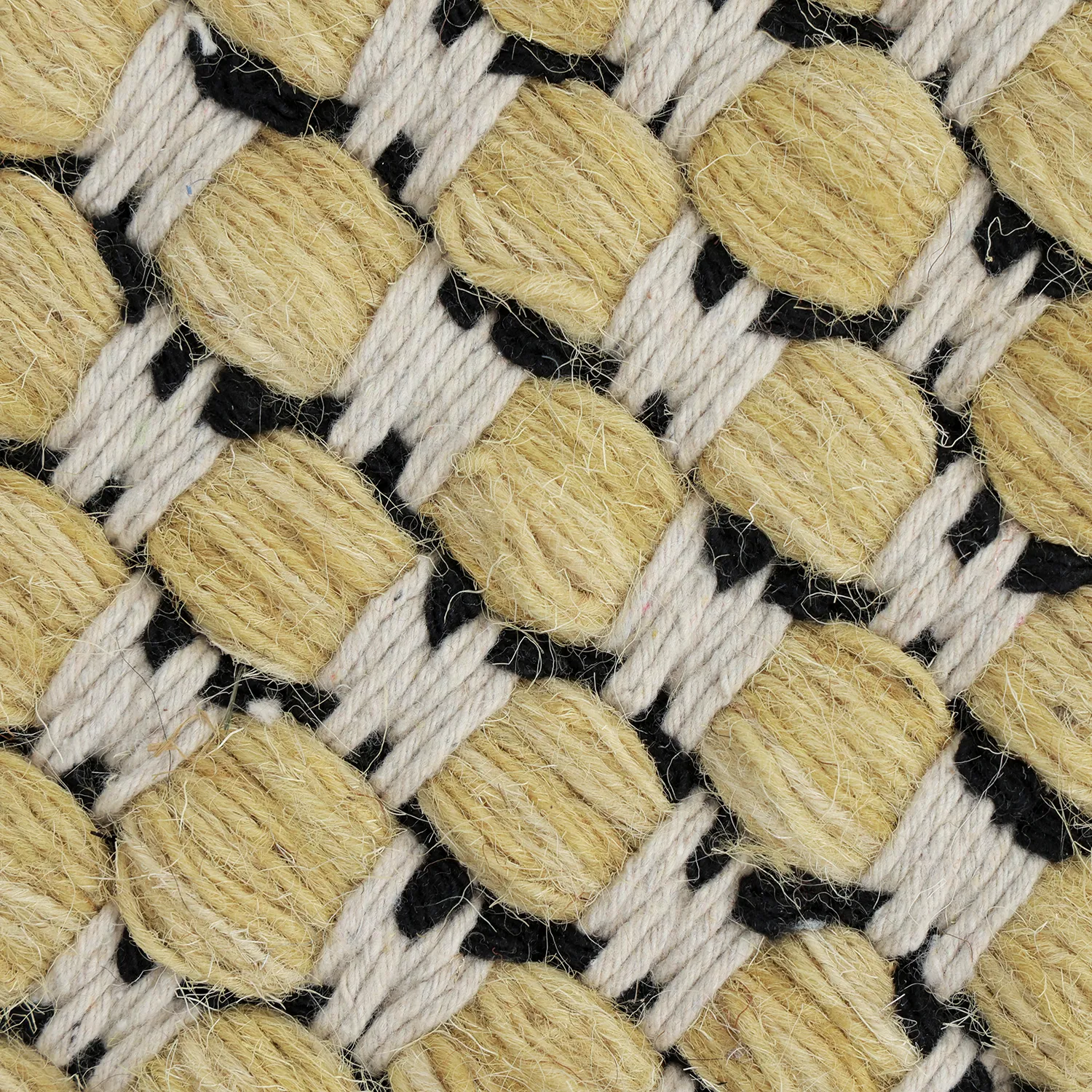 Tapete de lã - Ovelia (amarelo/branco)