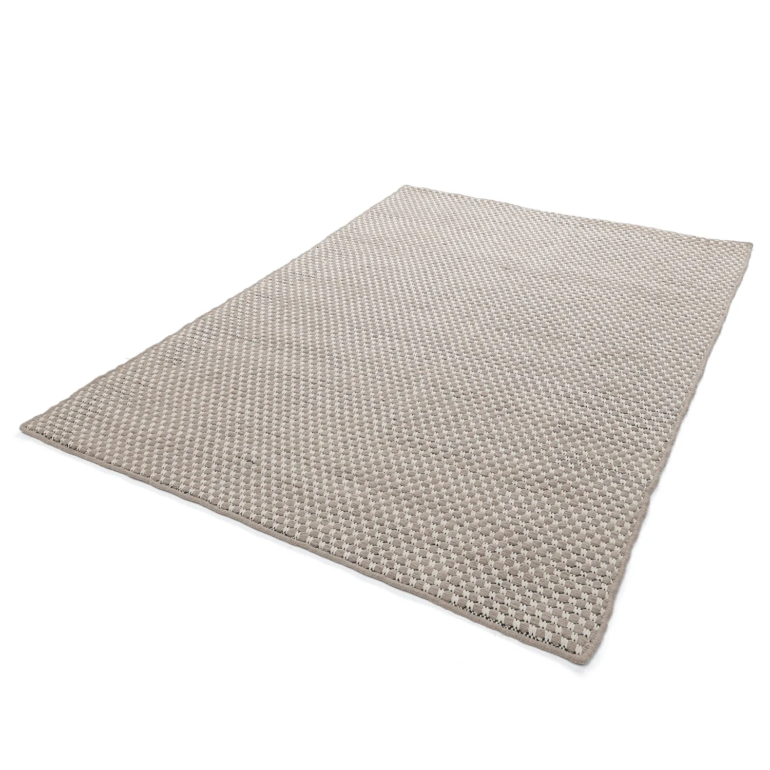 Tapete de lã - Ovelia (taupe/branco)