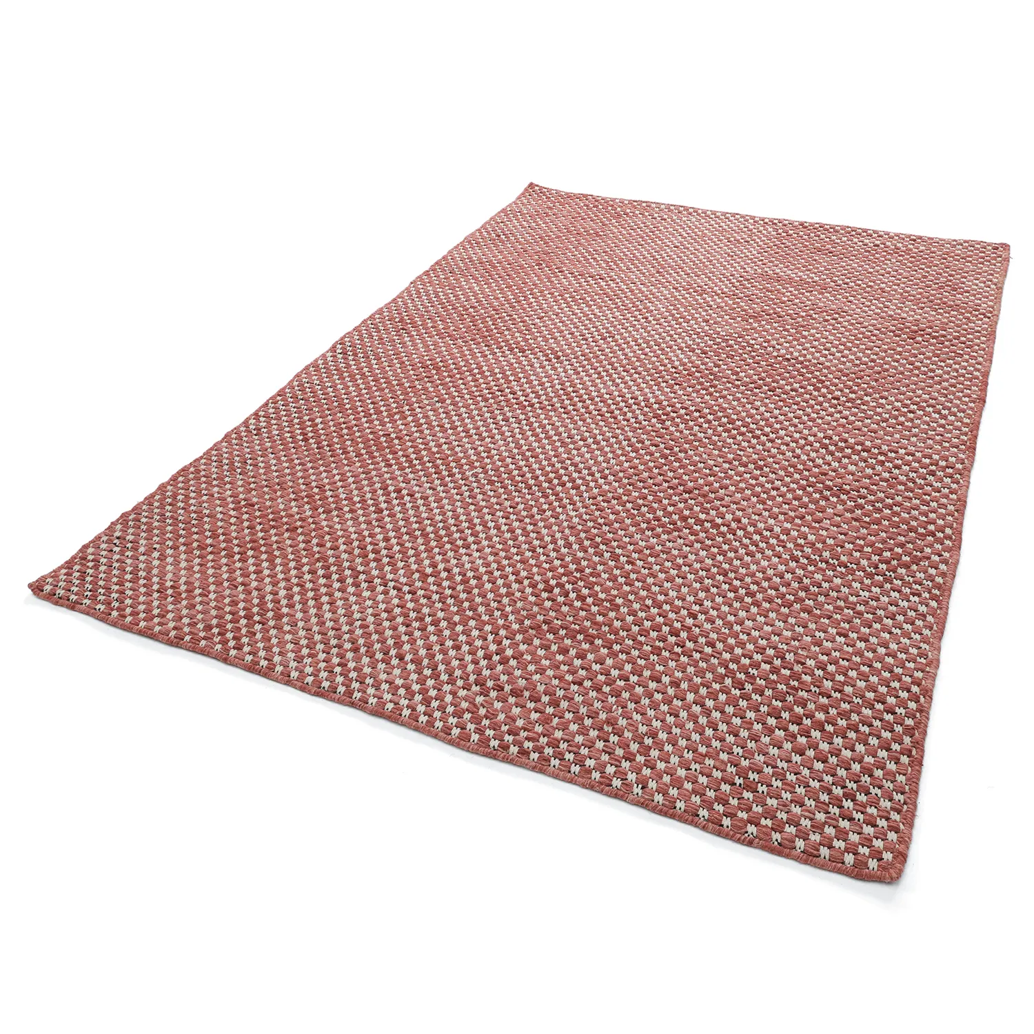 Tapete de lã - Ovelia (terracota/branco)