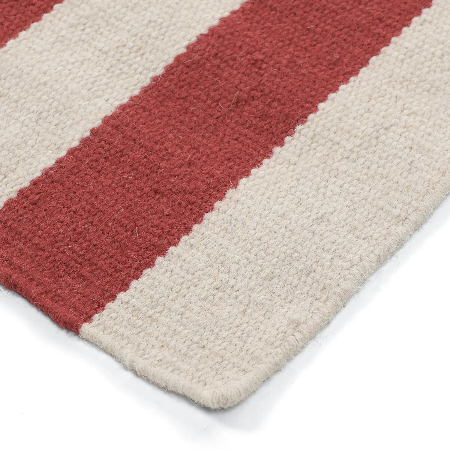Tapete de lã - Peniche (creme/verde/vermelho)
