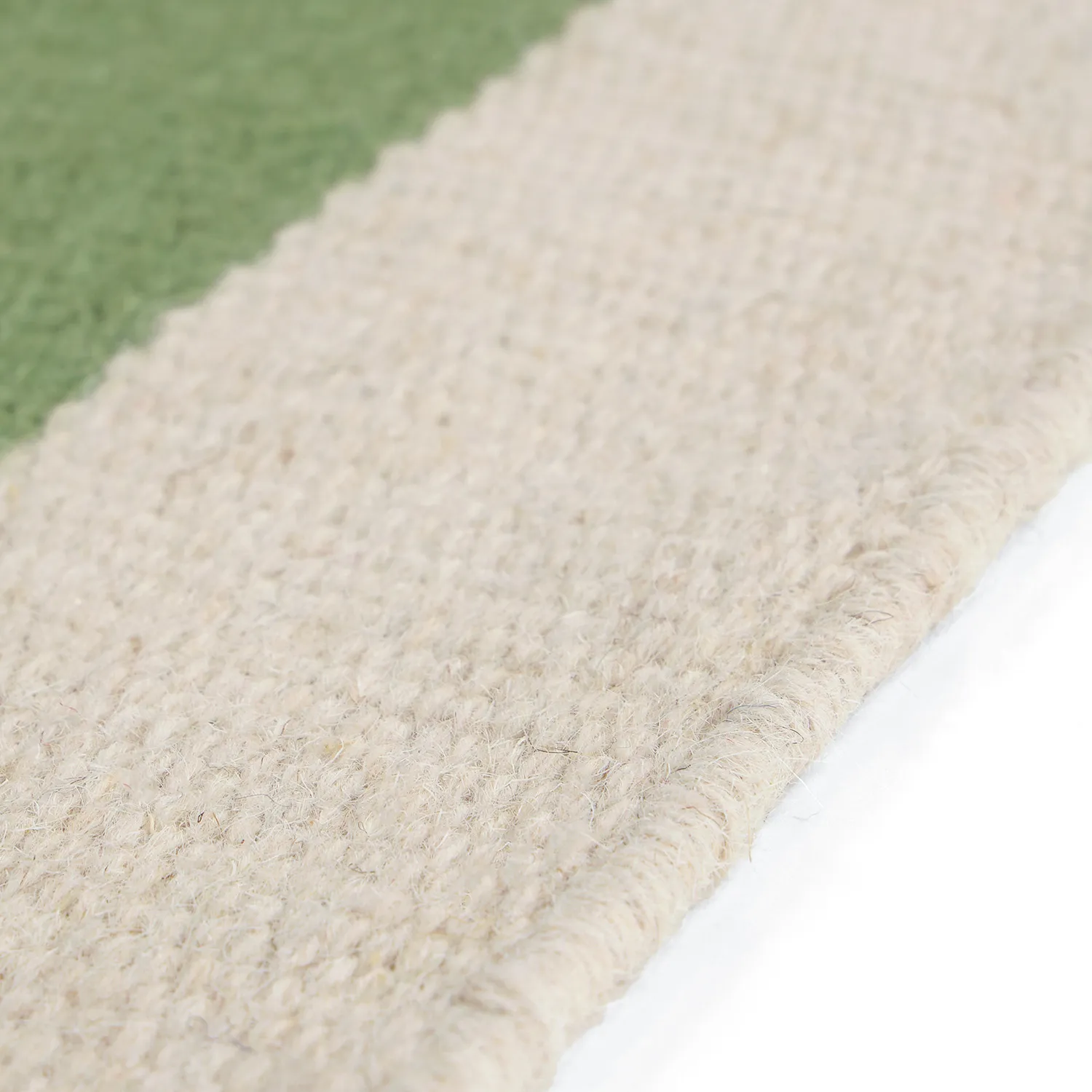Tapete de lã - Peniche (creme/verde/vermelho)