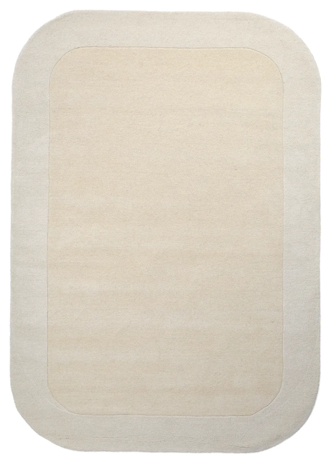 Tapete de lã - Puri Hand Tufted Wool Premium (creme/branco)