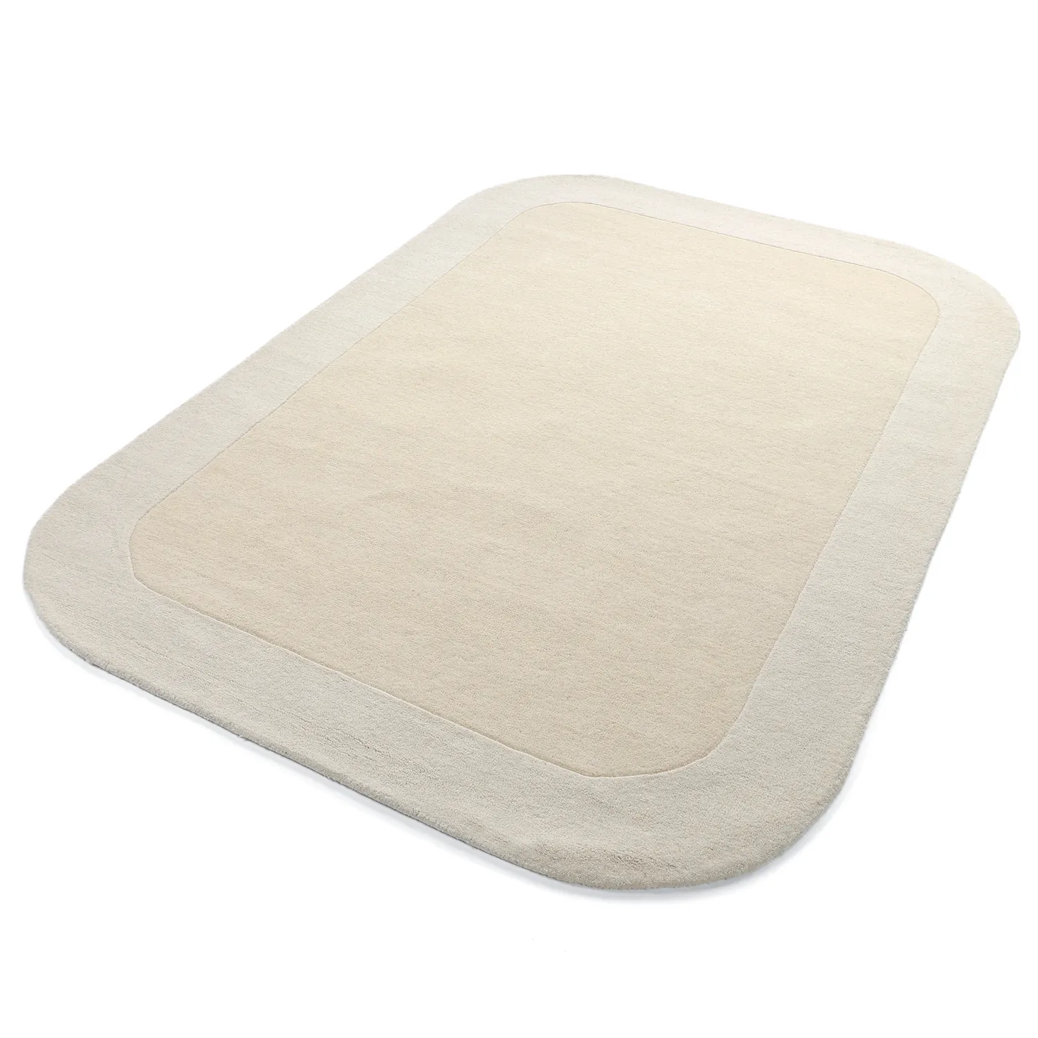 Tapete de lã - Puri Hand Tufted Wool Premium (creme/branco)