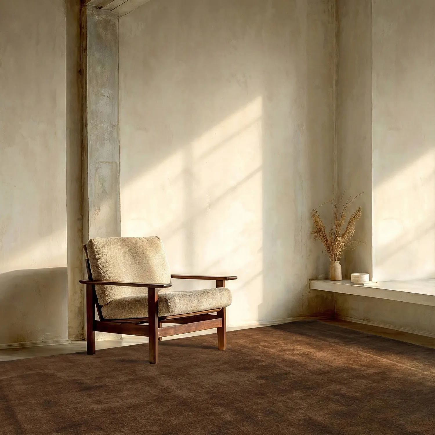 Tapete de lã - Rozel Handloom Wool Premium (marrom)