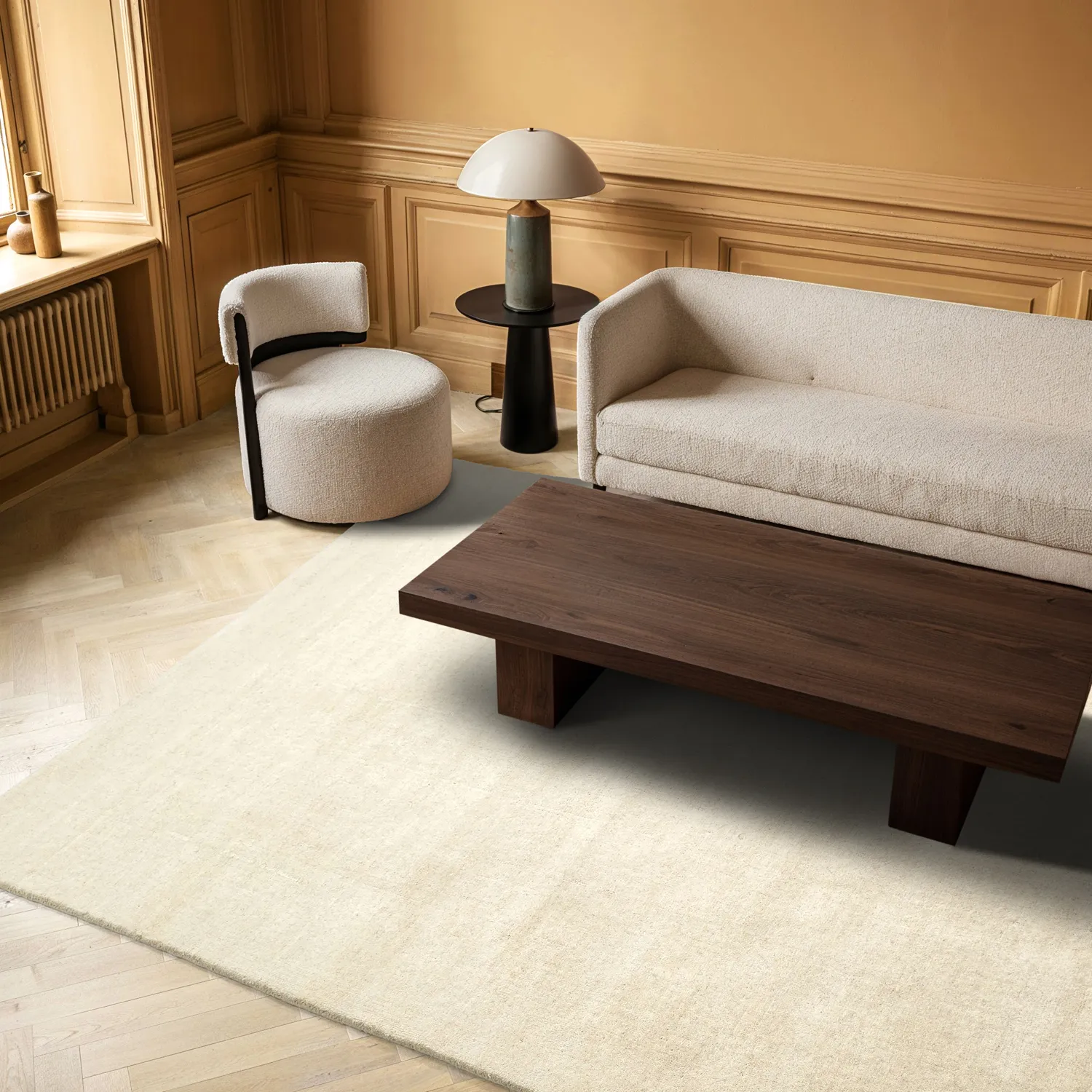 Tapete de lã - Rozel Handloom Wool Premium (creme)