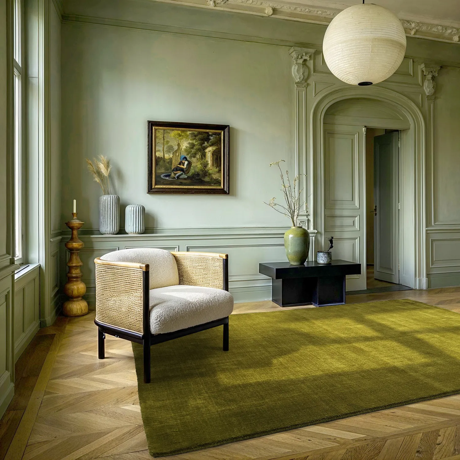 Tapete de lã - Rozel Handloom Wool Premium (verde musgo)