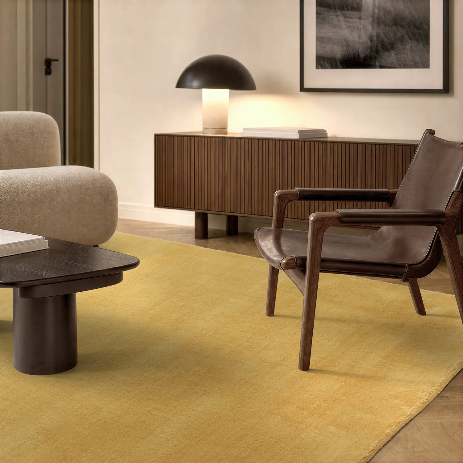 Tapete de lã - Rozel Handloom Wool Premium (ocre)