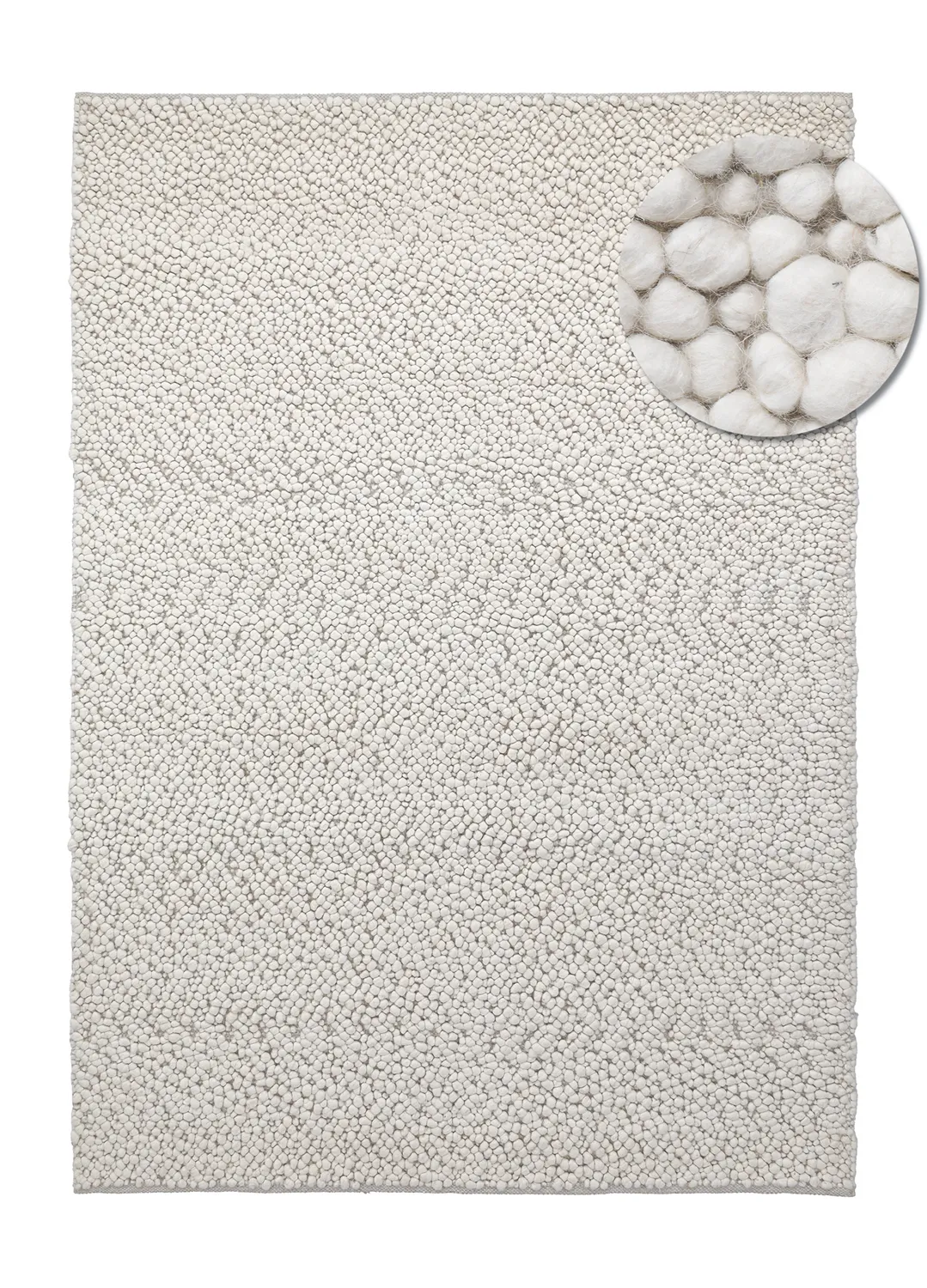 Tapete de lã - Sala Irregular Wool Bubble (creme)