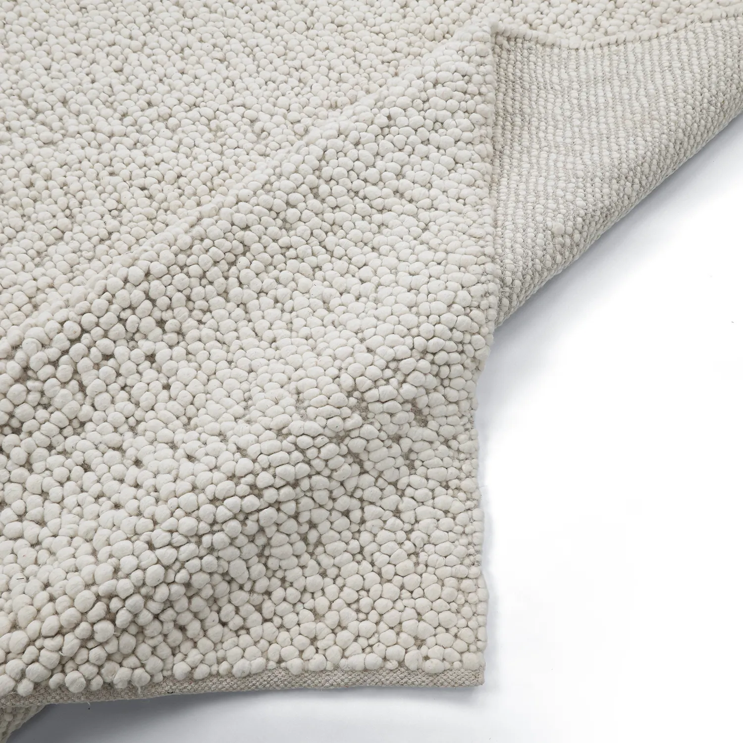 Tapete de lã - Sala Irregular Wool Bubble (creme)