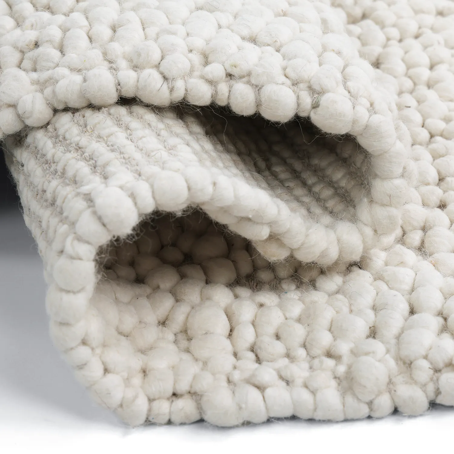 Tapete de lã - Sala Irregular Wool Bubble (creme)