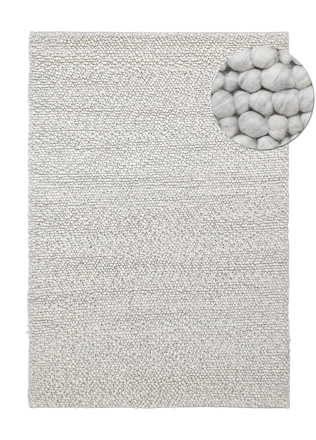 Tapete de lã - Sala Irregular Wool Bubble (mescla cinza claro)