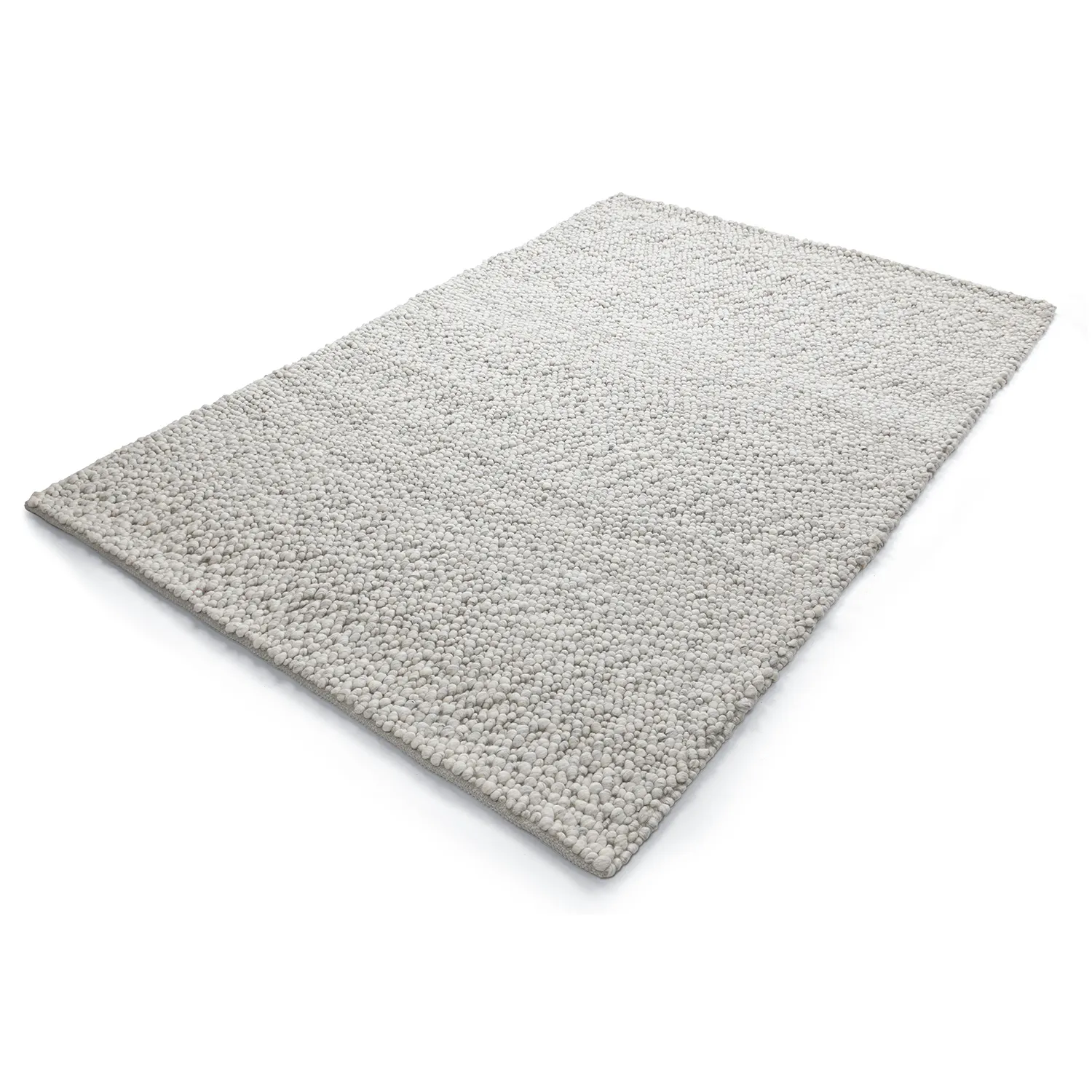 Tapete de lã - Sala Irregular Wool Bubble (mescla cinza claro)