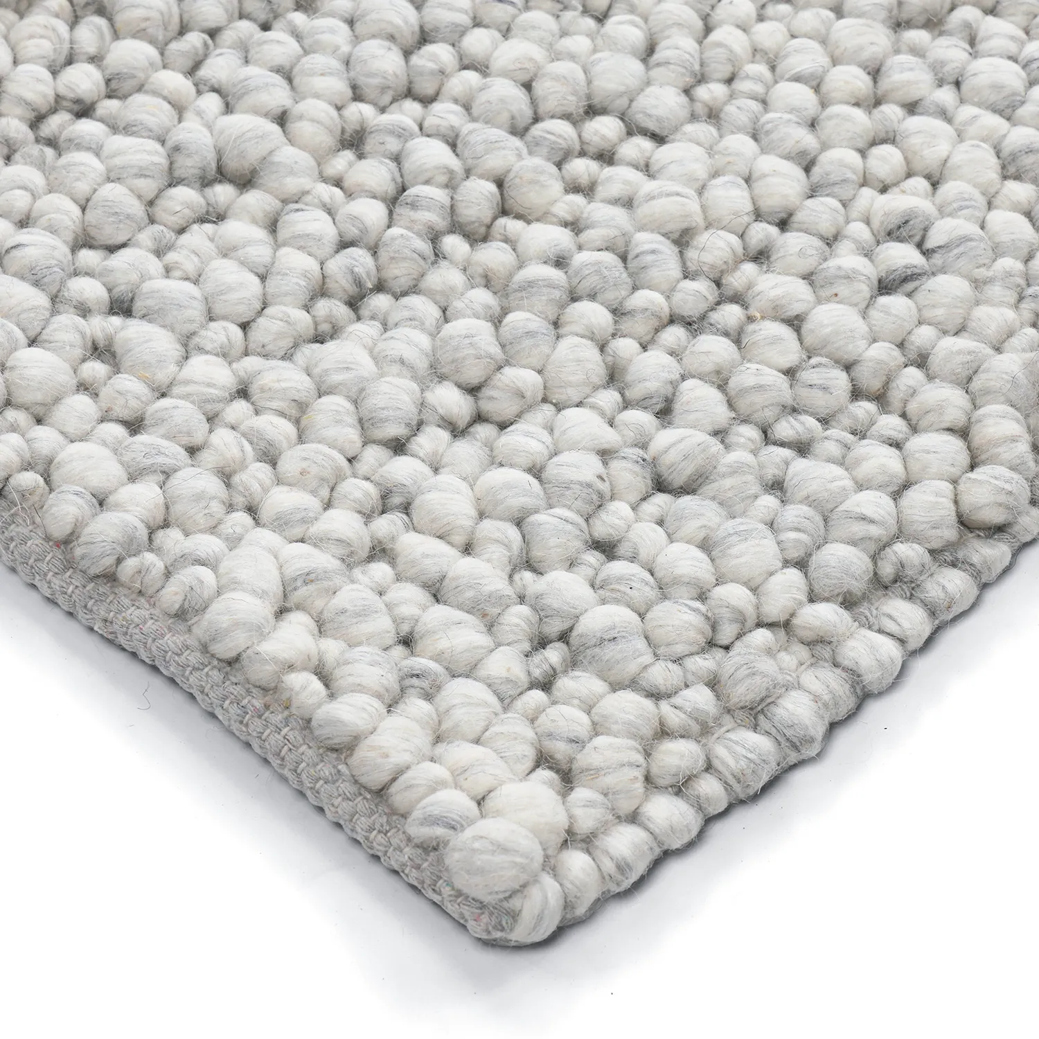 Tapete de lã - Sala Irregular Wool Bubble (mescla cinza claro)