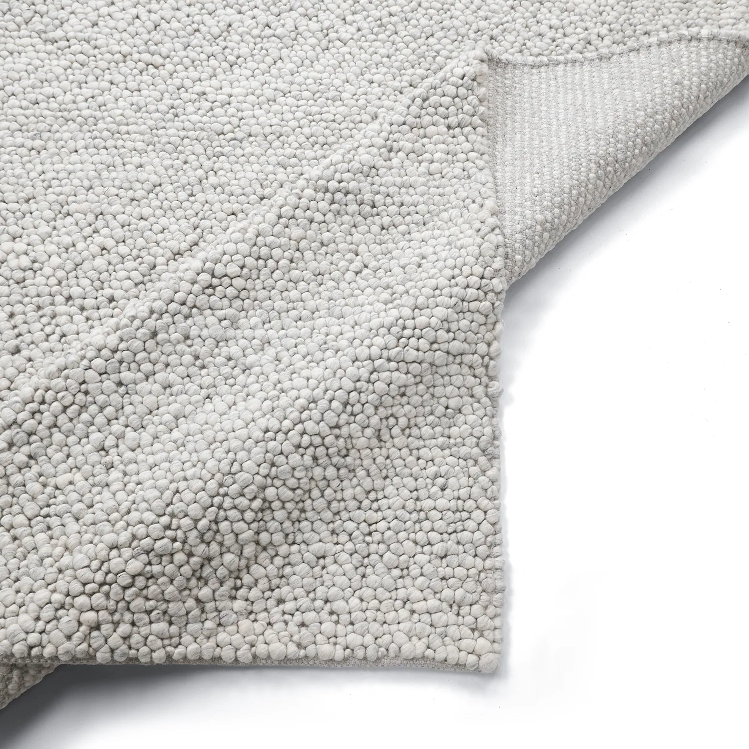 Tapete de lã - Sala Irregular Wool Bubble (mescla cinza claro)