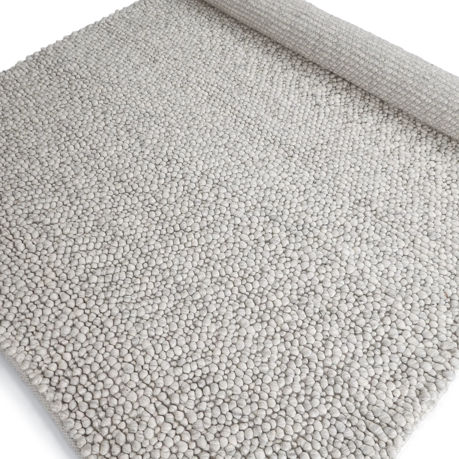 Tapete de lã - Sala Irregular Wool Bubble (mescla cinza claro)