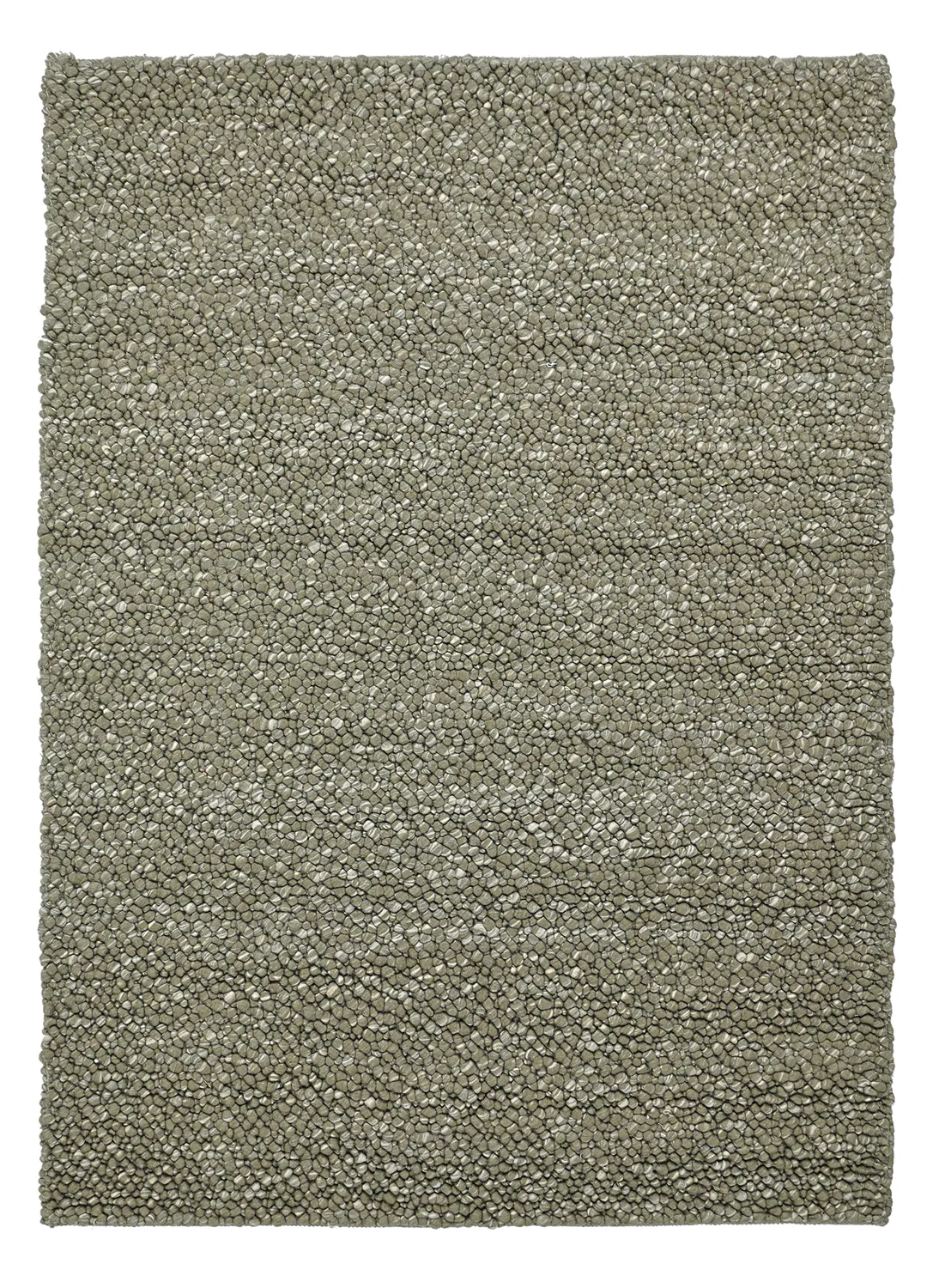 Tapete de lã - Sala Irregular Wool Bubble (verde musgo/mescla branca)