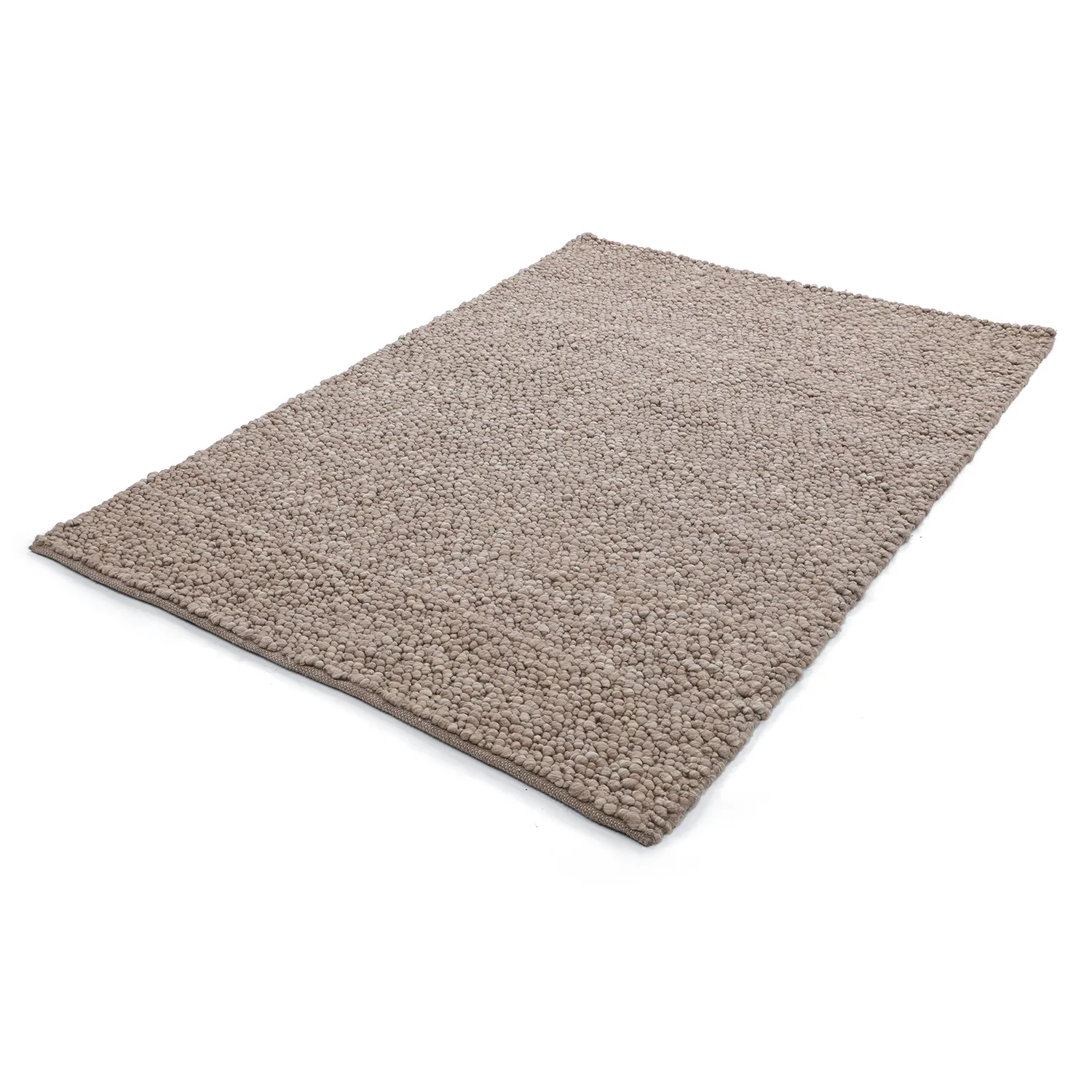 Tapete de lã - Sala Irregular Wool Bubble (taupe/branco mescla)