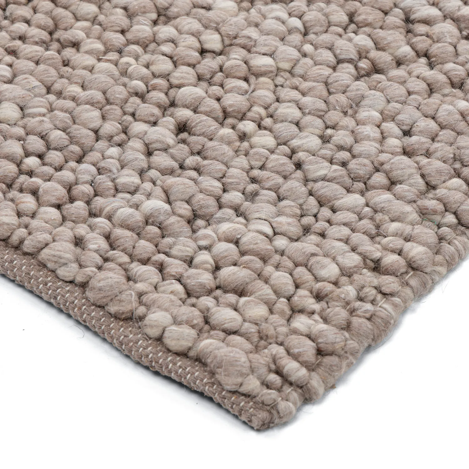 Tapete de lã - Sala Irregular Wool Bubble (taupe/branco mescla)