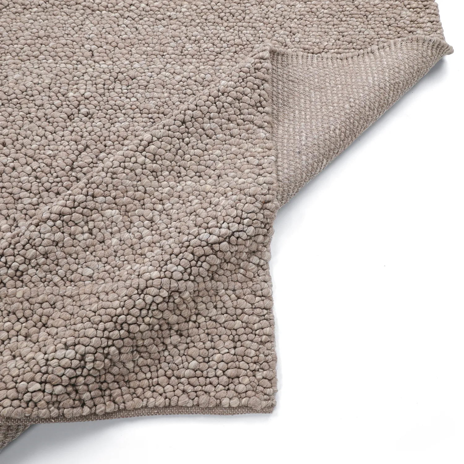Tapete de lã - Sala Irregular Wool Bubble (taupe/branco mescla)