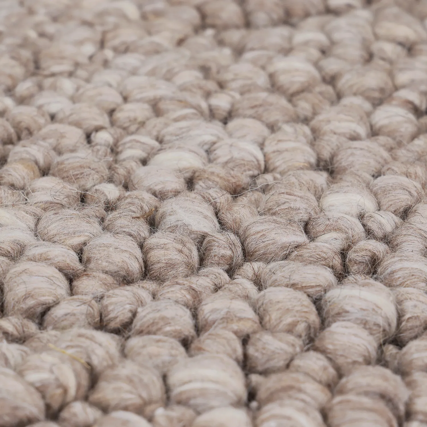 Tapete de lã - Sala Irregular Wool Bubble (taupe/branco mescla)