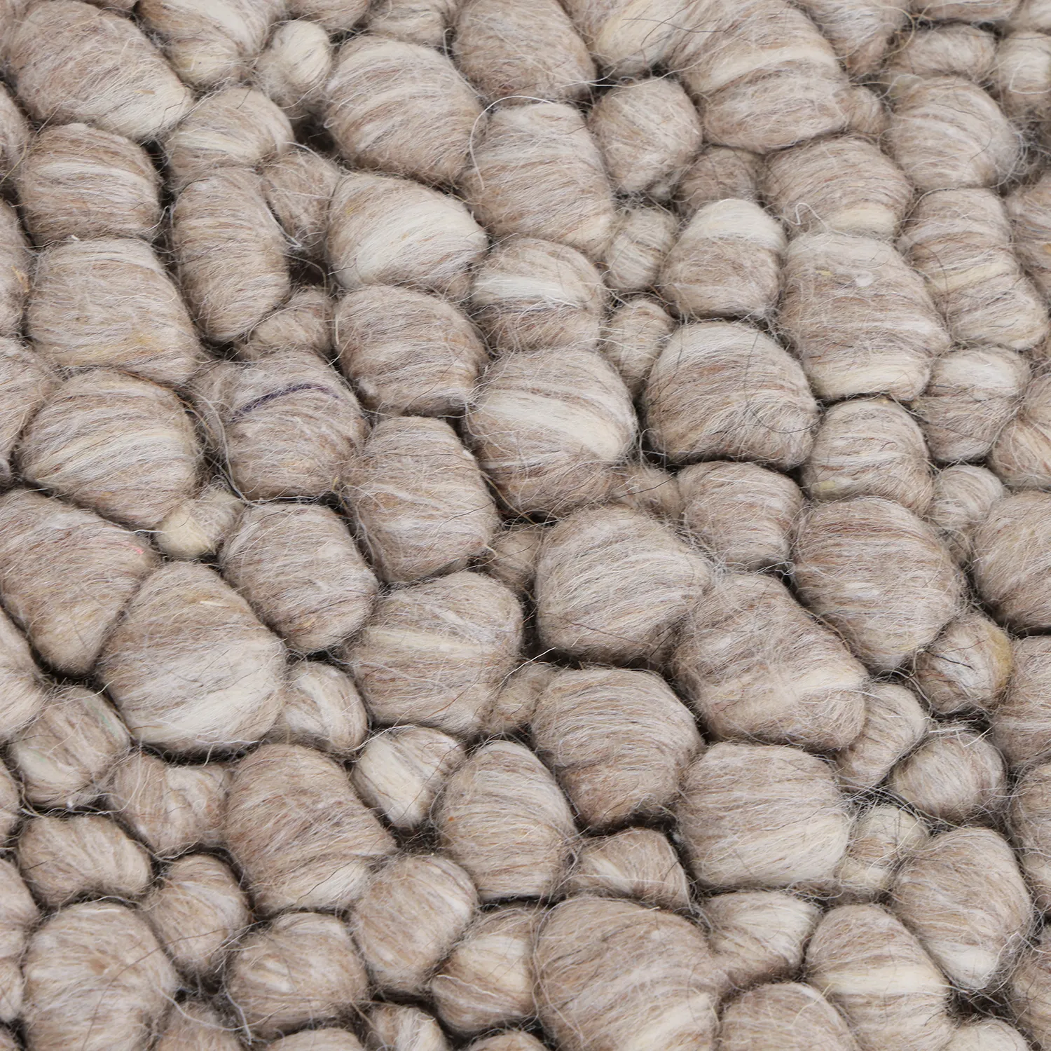 Tapete de lã - Sala Irregular Wool Bubble (taupe/branco mescla)