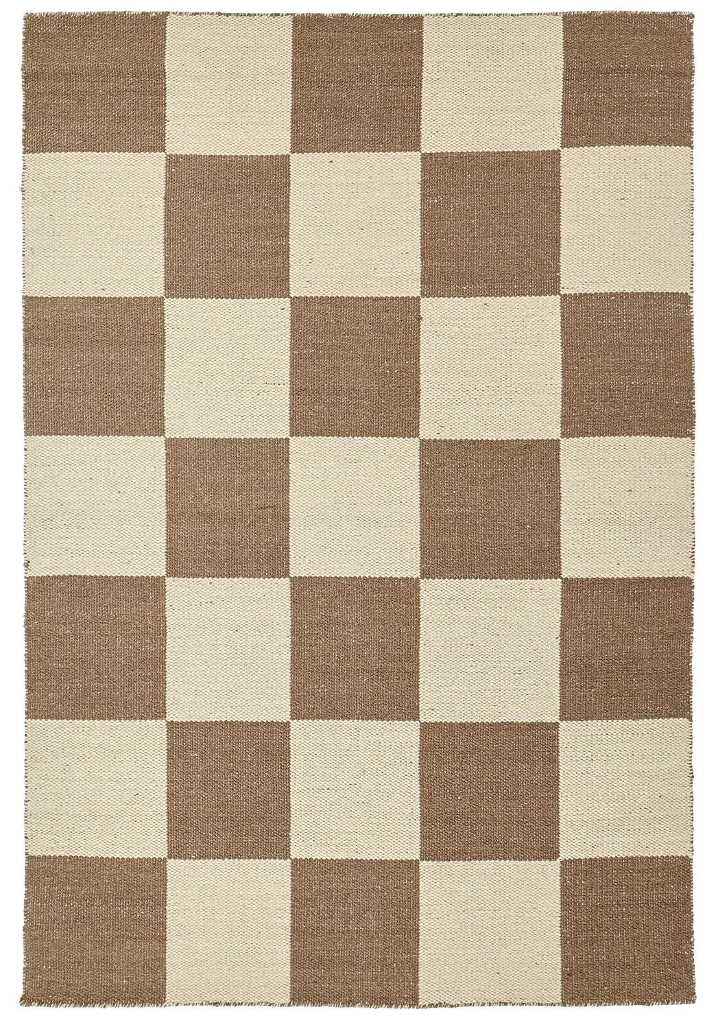 Tapete de lã - Scacco (marrom/bege)