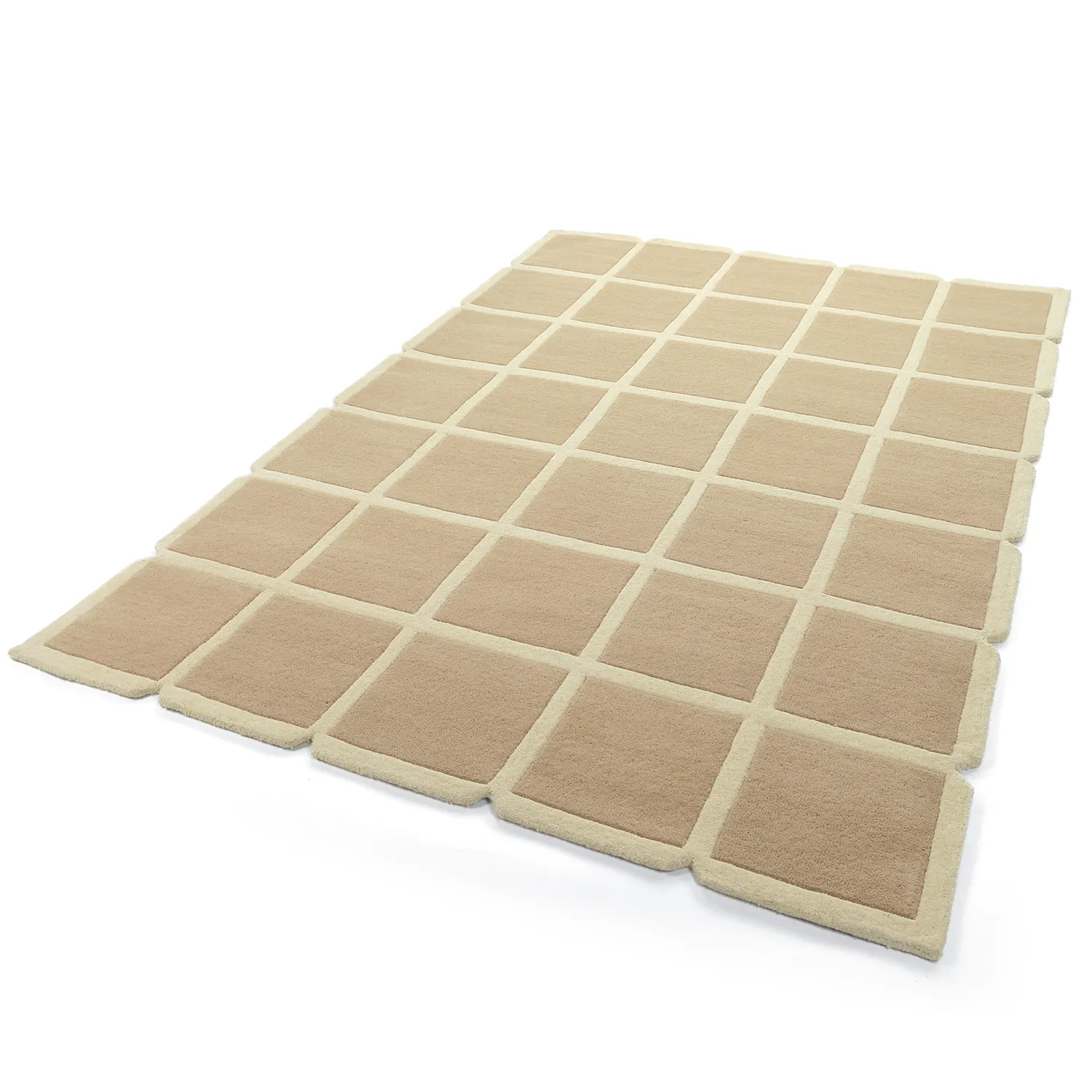 Tapete de lã - Syl Hand Tufted Wool Premium (bege/creme)