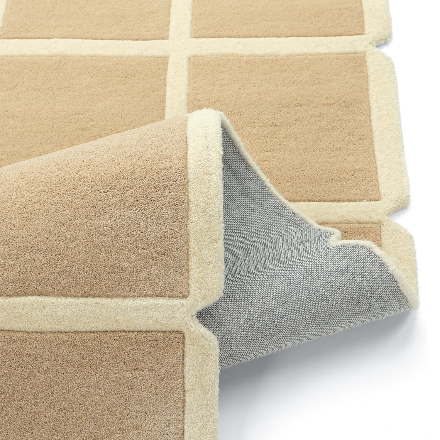 Tapete de lã - Syl Hand Tufted Wool Premium (bege/creme)